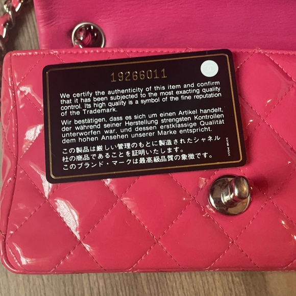 Chanel Pink Mini Flap patent  Crossbody Bag - Picture 5 of 17